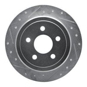 Ford Windstar Brake Rotor (1) - Rear Left - R1 Concepts - Drilled & Slotted - Silver - `95-`03
